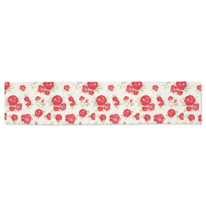 Rose Pattern Print Design 01 Table Runner