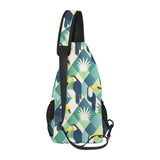 Toucan tropical leaves design pattern All Over Print Chest Bag