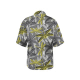 Hand drawn dragonfly pattern Women's All Over Print Hawaiian Shirt