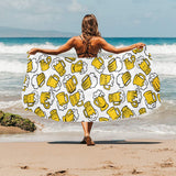 Beer design pattern Beach Towel