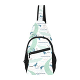 Crocodile diver pattern All Over Print Chest Bag