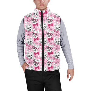 Yorkshire Terrier Pattern Print Design 03 Men's Padded Vest