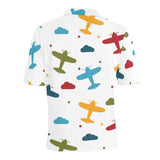 Airplane star cloud colorful Men's All Over Print Polo Shirt