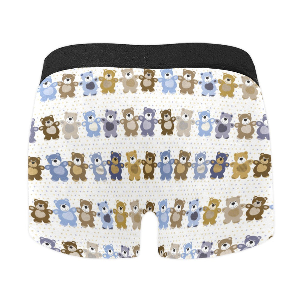 Teddy Bear Pattern Print Design 02 Men's All Over Print Boxer Briefs Men's Underwear
