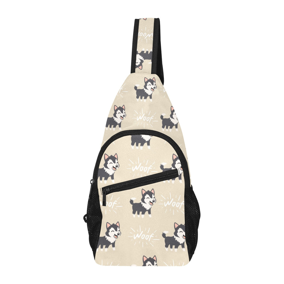 Cute Siberian Husky All Over Print Chest Bag