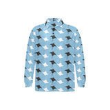 Stingray Pattern Print Design 03 Men's Long Sleeve Polo Shirt