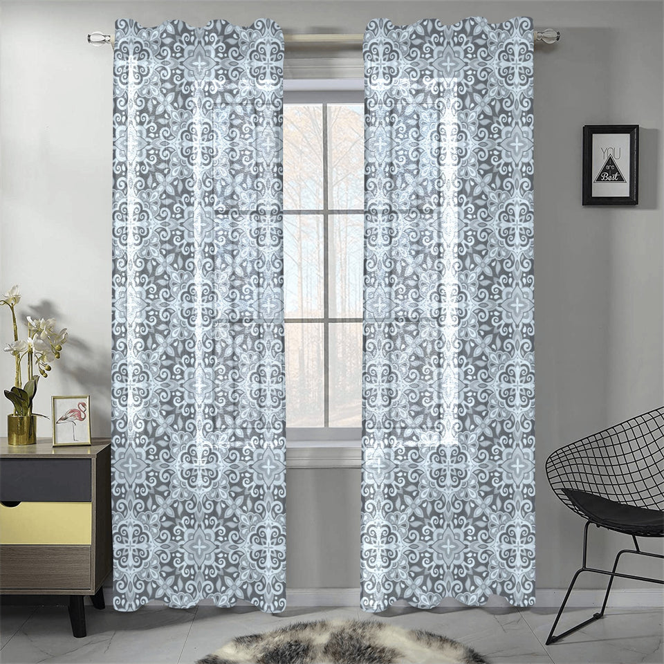 Traditional indian element pattern Gauze Curtain