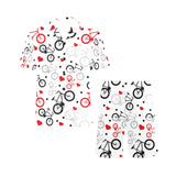 Bicycle Pattern Print Design 04 Men's V-Neck Short Pajama Set