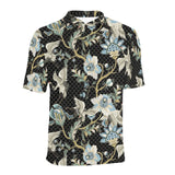 Japanese crane ornament elements Men's All Over Print Polo Shirt