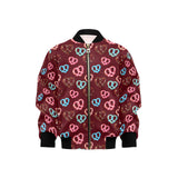 Pretzels Pattern Print Design 05 Kids' Boys' Girls' Bomber Jacket