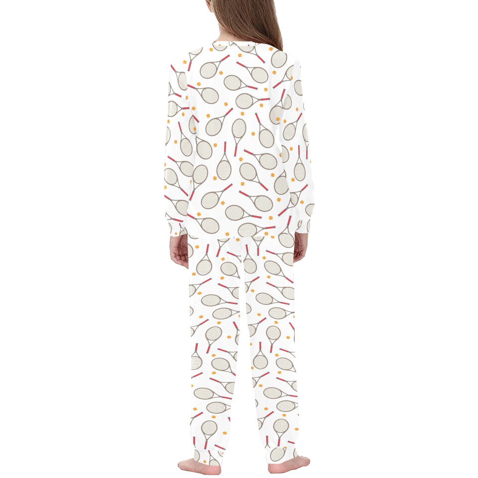 Tennis Pattern Print Design 04 Kids' Boys' Girls' All Over Print Pajama Set