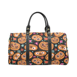 Pumpkin flowers spiderweb Halloween theme Travel Bag