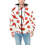 Chili pattern Men's Padded Hooded Jacket