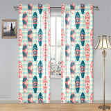 Surfboard Pattern Print Design 02 Gauze Curtain