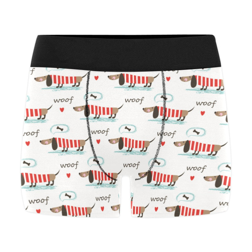 Cute dachshund bone pattern Men's All Over Print Boxer Briefs Men's Underwear