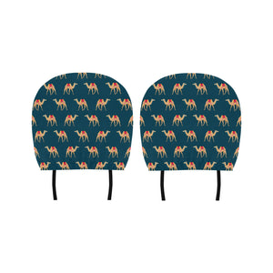 Camel pattern blue blackground Car Headrest Cover