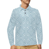 arabic pattern Men's Long Sleeve Polo Shirt