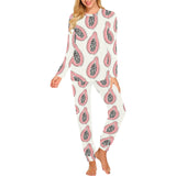 papaya pattern Women's All Over Print Pajama Set