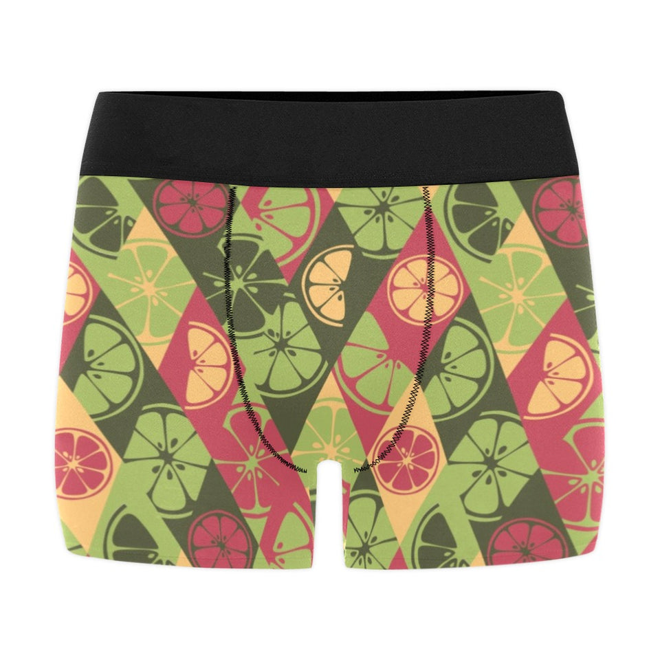 Cool Geometric lime pattern Men's All Over Print Boxer Briefs Men's Underwear