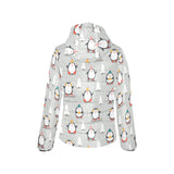 Cute Penguin christmas pattern Women's Padded Hooded Jacket