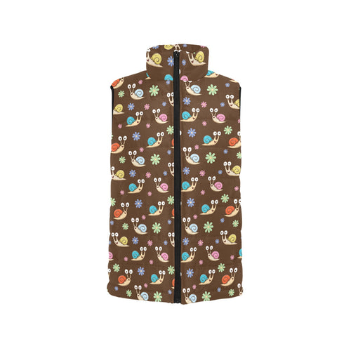 Snail Pattern Print Design 03 Men's Padded Vest