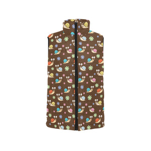 Snail Pattern Print Design 03 Men's Padded Vest