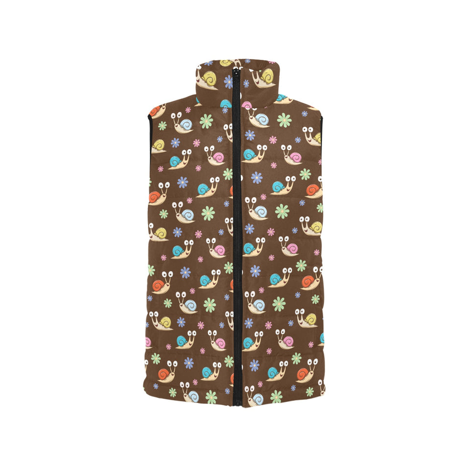 Snail Pattern Print Design 03 Men's Padded Vest