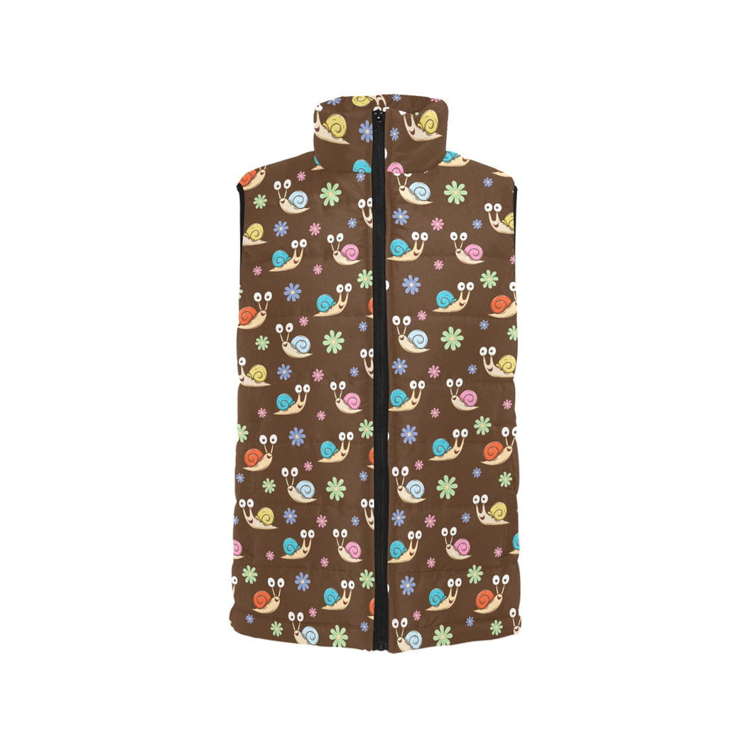 Snail Pattern Print Design 03 Men's Padded Vest