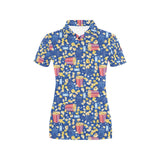 Popcorn Pattern Print Design 01 Women's All Over Print Polo Shirt