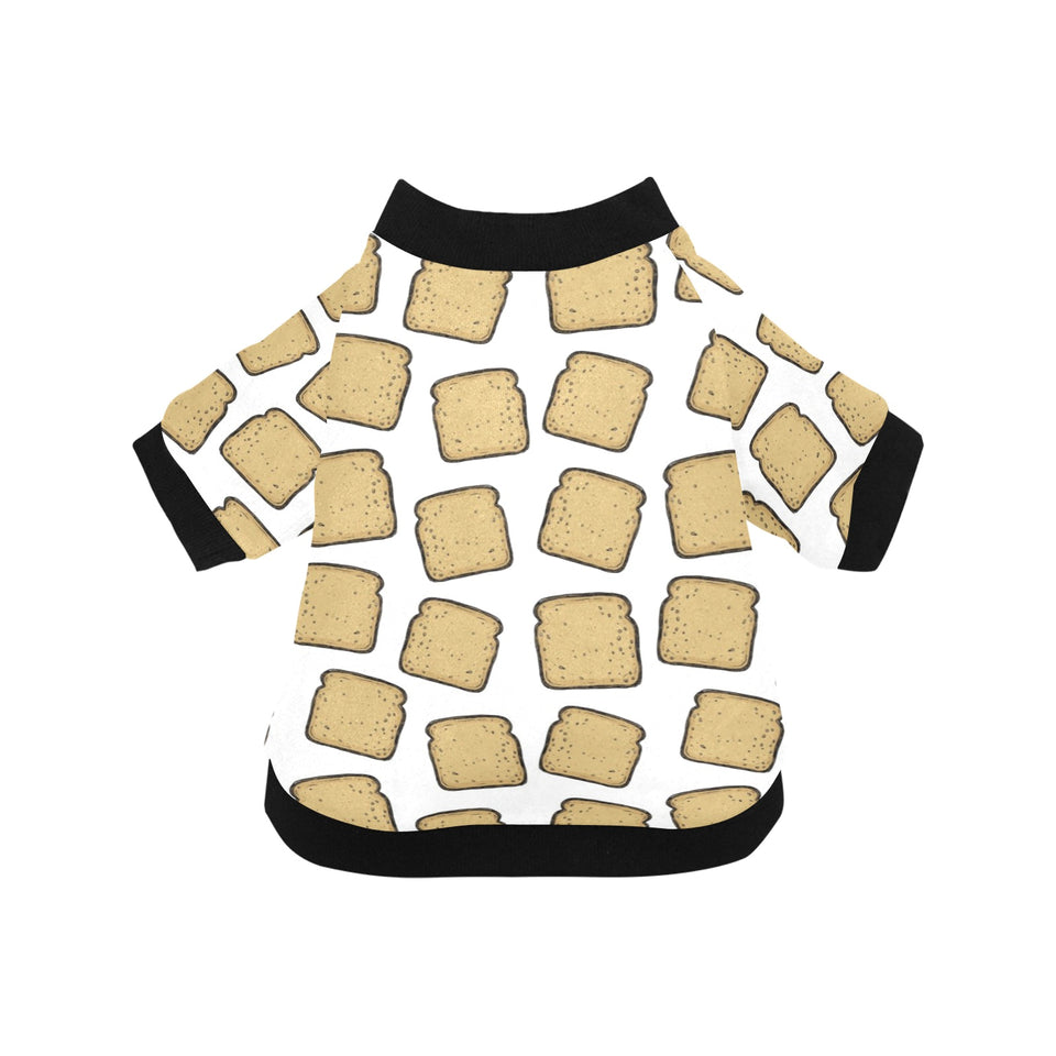 Bread Toast Pattern Print Design 03 All Over Print Pet Dog Round Neck Fuzzy Shirt