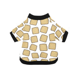 Bread Toast Pattern Print Design 03 All Over Print Pet Dog Round Neck Fuzzy Shirt