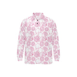 Sketch guava pattern Men's Long Sleeve Polo Shirt