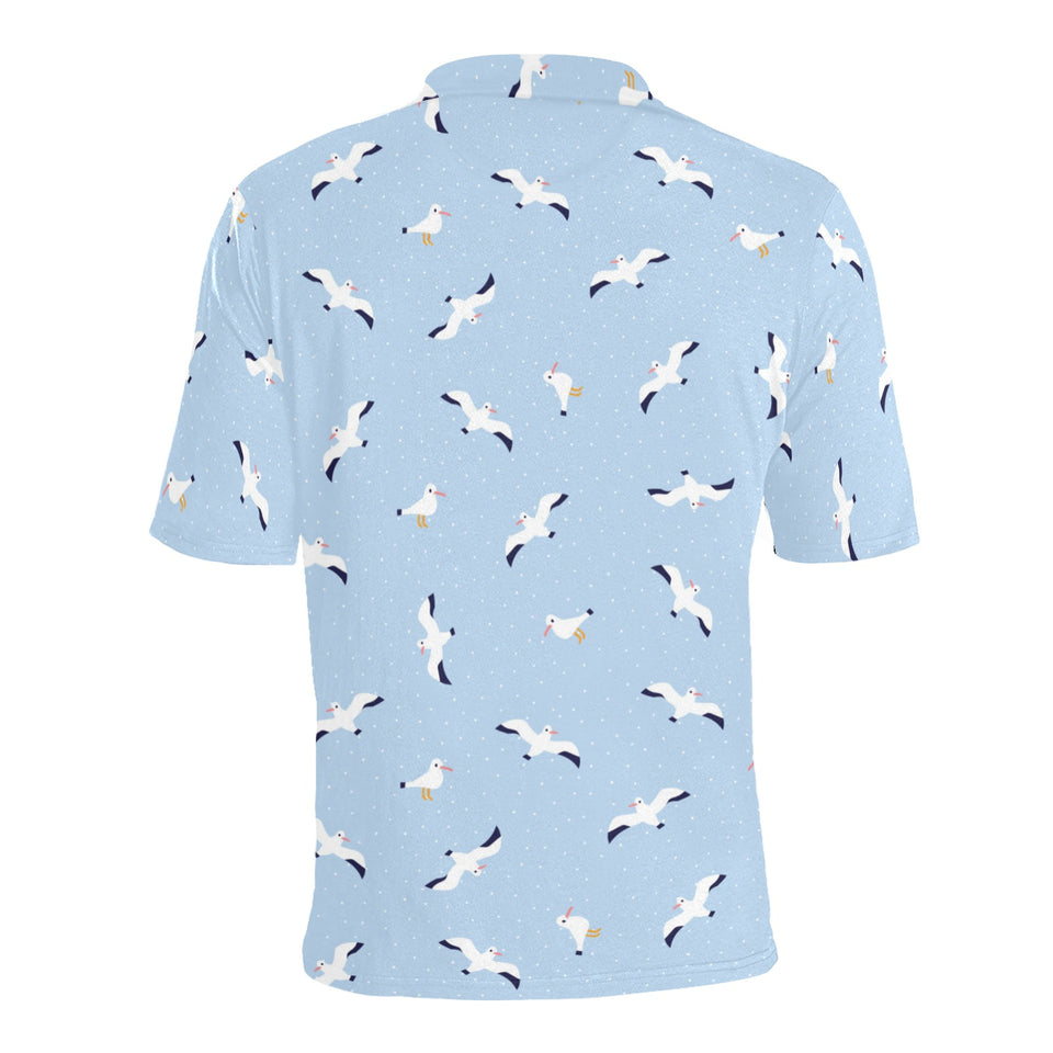 Seagull Pattern Print Design 02 Men's All Over Print Polo Shirt