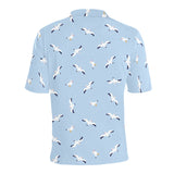 Seagull Pattern Print Design 02 Men's All Over Print Polo Shirt