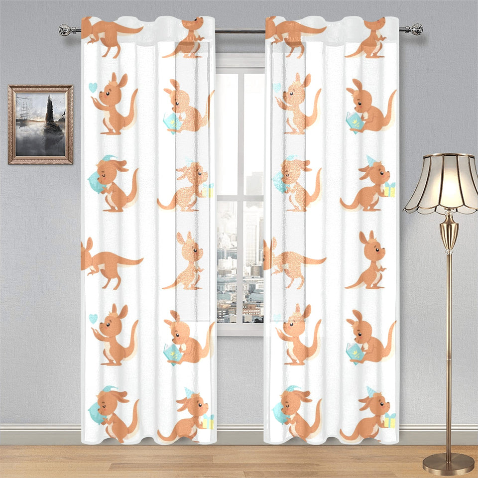 Cute Kangaroo pattern Gauze Curtain