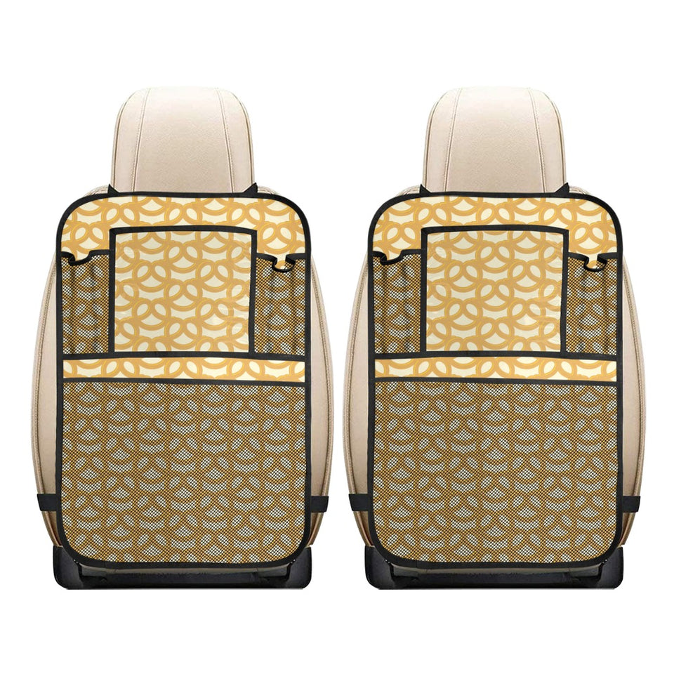 Pretzels Pattern Print Design 01 Car Seat Back Organizer