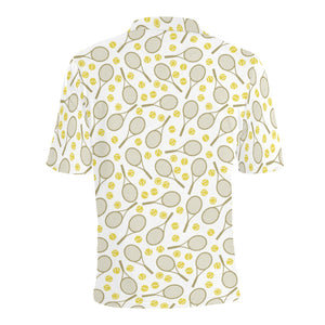 Tennis Pattern Print Design 02 Men's All Over Print Polo Shirt