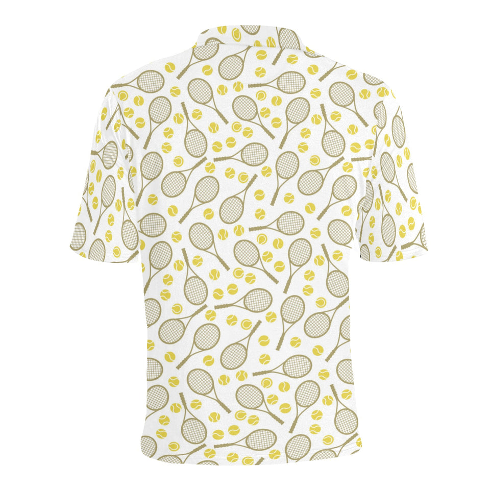 Tennis Pattern Print Design 02 Men's All Over Print Polo Shirt