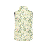 Hand drawn sea turtle fish pattern Women's Padded Vest