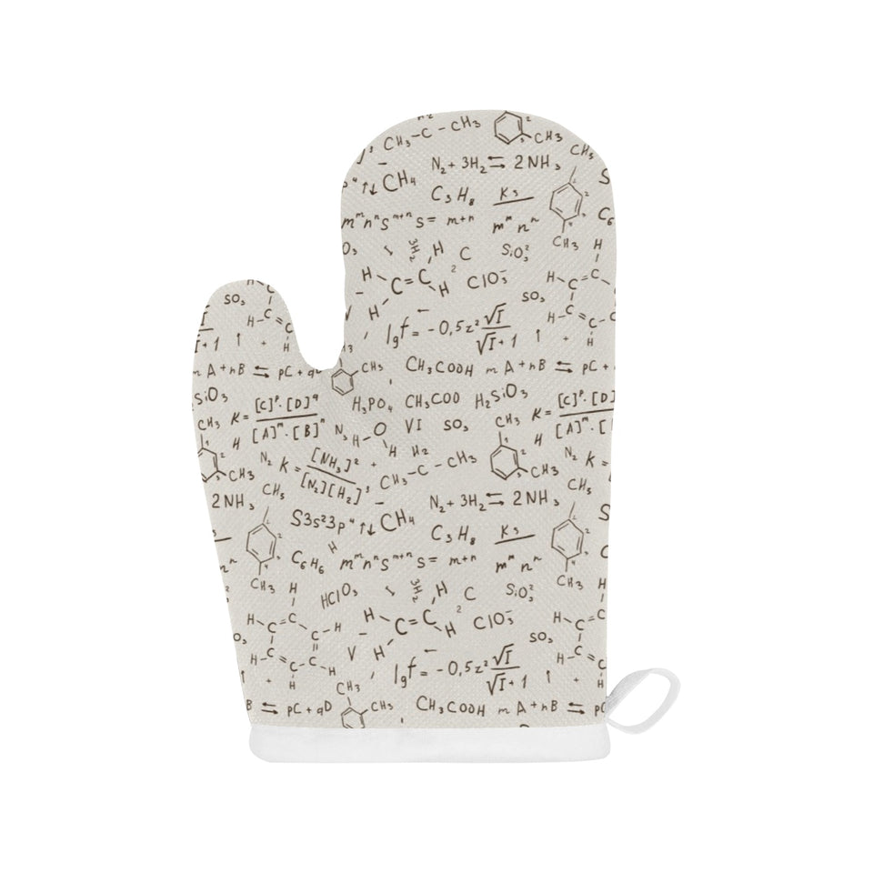 Chemistry Periodic Table Pattern Print Design 04 Heat Resistant Oven Mitts
