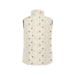 Jack Russel Pattern Print Design 02 Men's Padded Vest