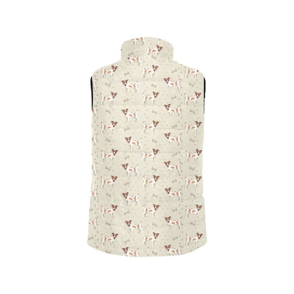 Jack Russel Pattern Print Design 02 Men's Padded Vest