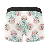 Square floral indian flower pattern Men's All Over Print Boxer Briefs Men's Underwear