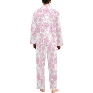 Sketch guava pattern Men's Long Pajama Set