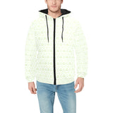 Cucumber pattern background Men's Padded Hooded Jacket