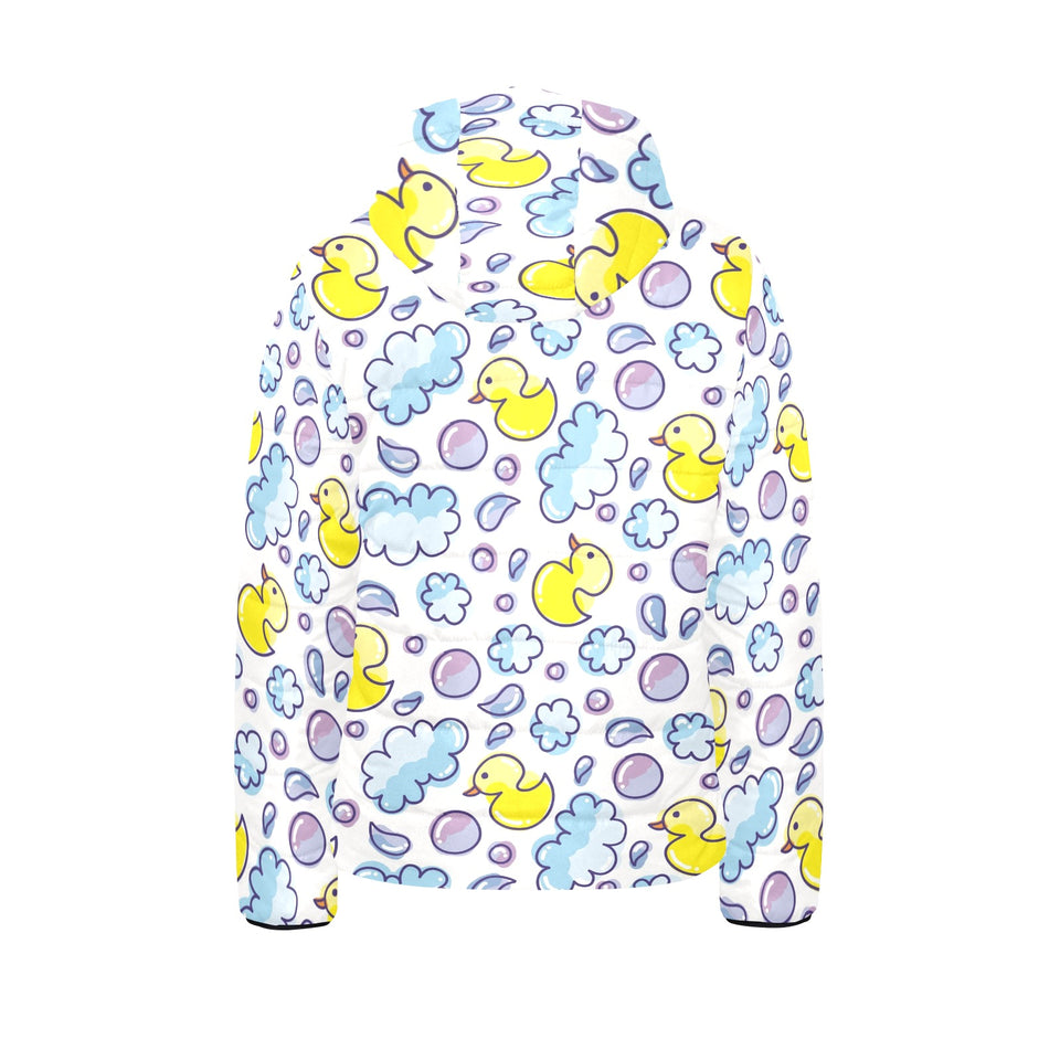Duck Pattern Print Design 01 Kids' Boys' Girls' Padded Hooded Jacket