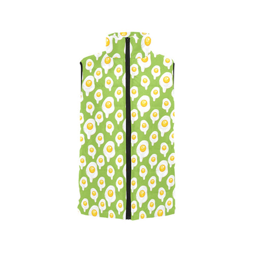 Fried Eggs Pattern Print Design 01 Men's Padded Vest