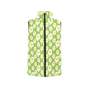Fried Eggs Pattern Print Design 01 Men's Padded Vest