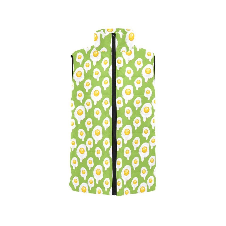 Fried Eggs Pattern Print Design 01 Men's Padded Vest