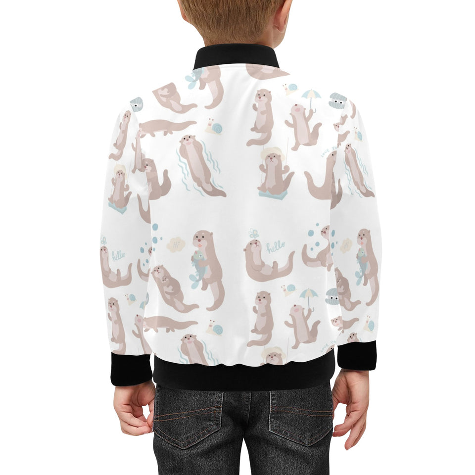 Cute sea otters pattern Kids' Boys' Girls' Bomber Jacket